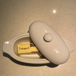 Authentic Full Size Cook Street Butter Boat in Classic White (3 pc set)